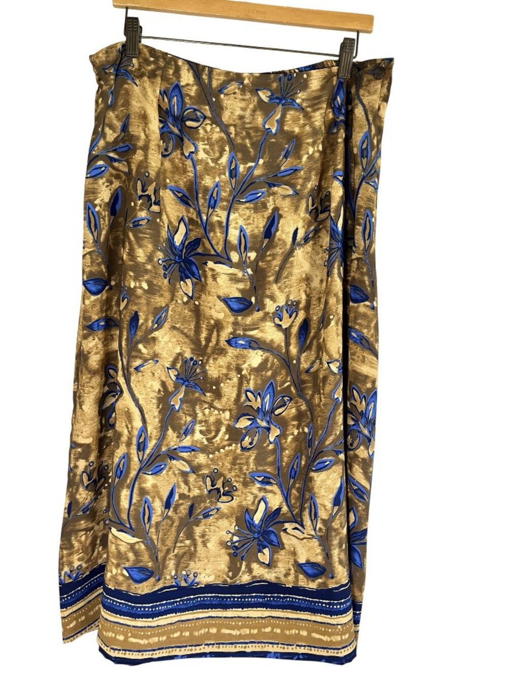 Colorful Floral Maxi‎ Skirt 1X Boho Indie Folk Peasant Festival Earthy Granola
